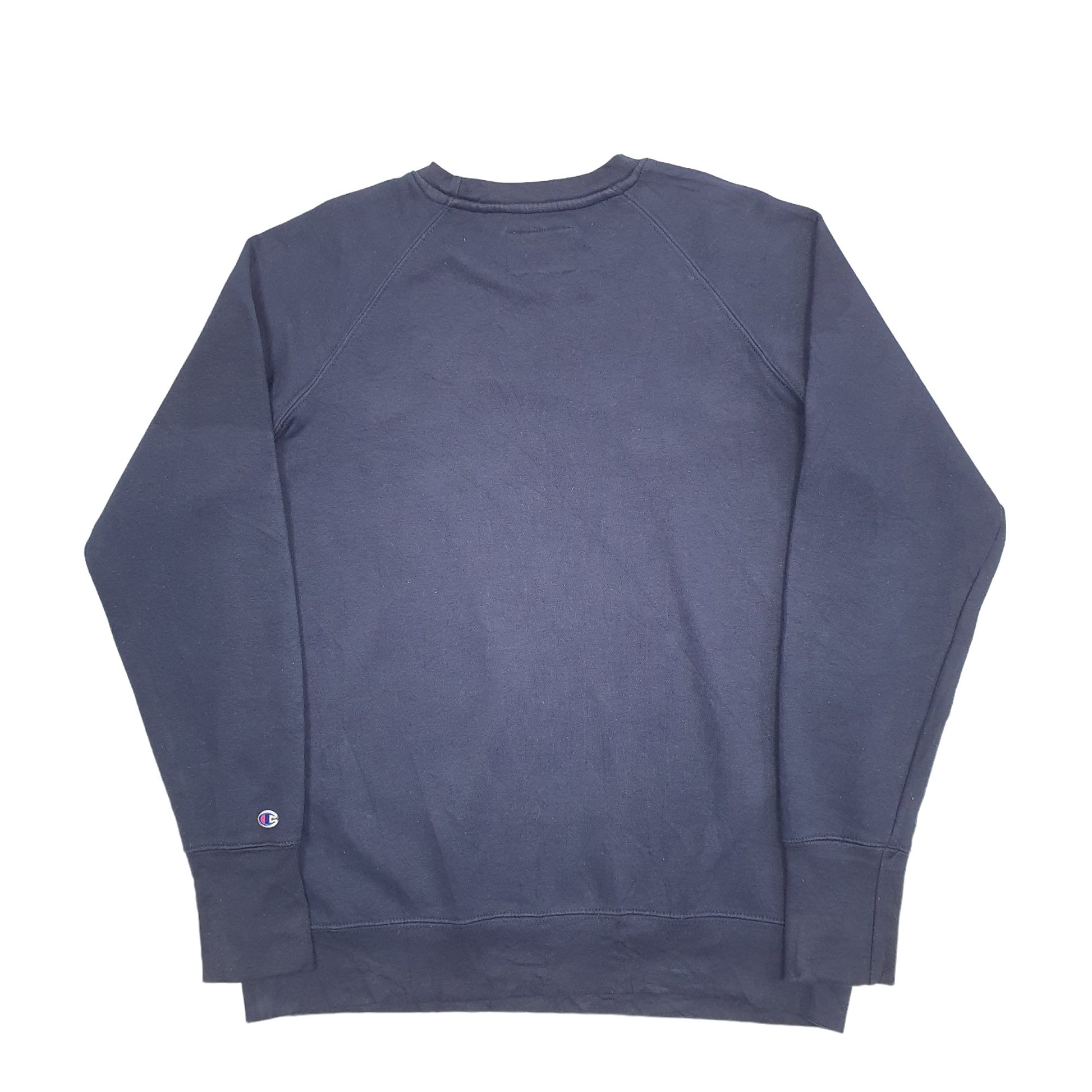 Mens Navy Champion Spellout Crewneck Jumper