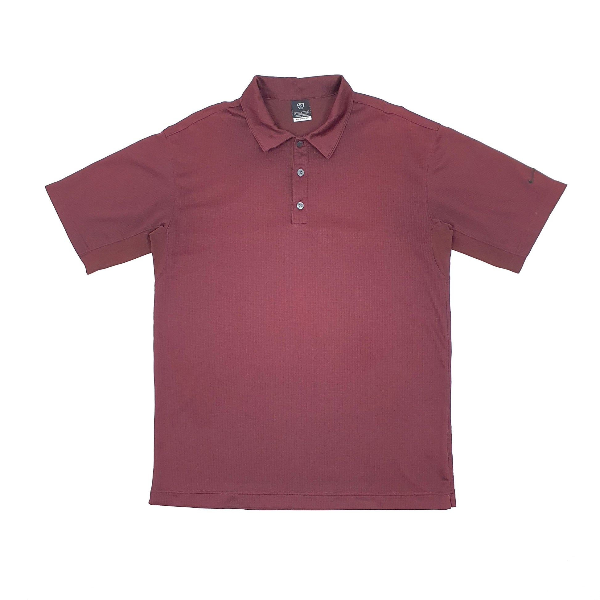 Nike Sphere Dry Short Sleeve Polyester Polo Shirt Burgundy