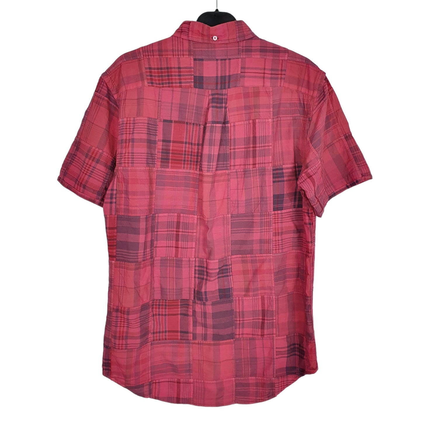 Ralph Lauren Short Sleeve Custom Fit Check Shirt Burgundy