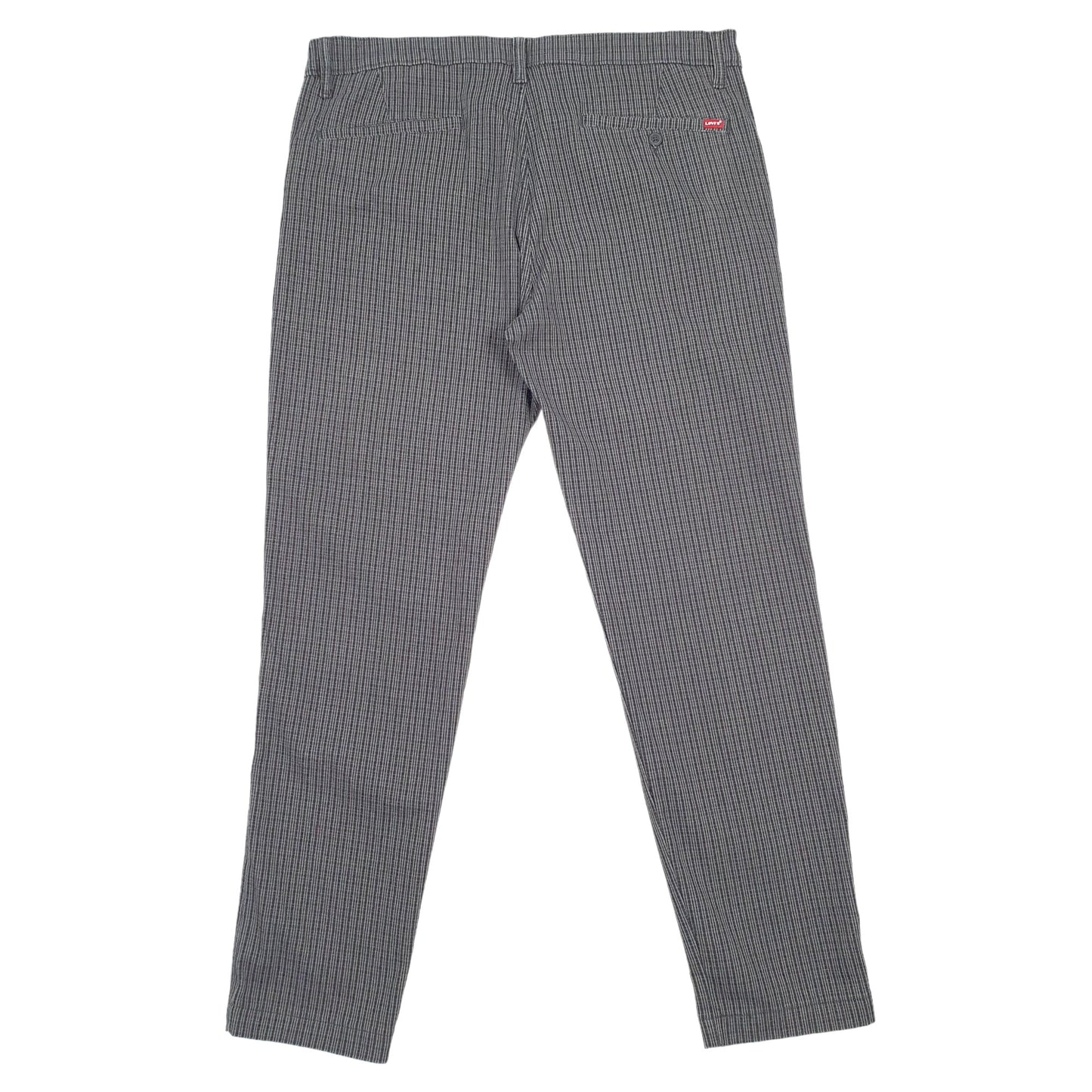 Mens Levis Tartan Standard Taper Grey Chino Trousers W38 L30 Grey