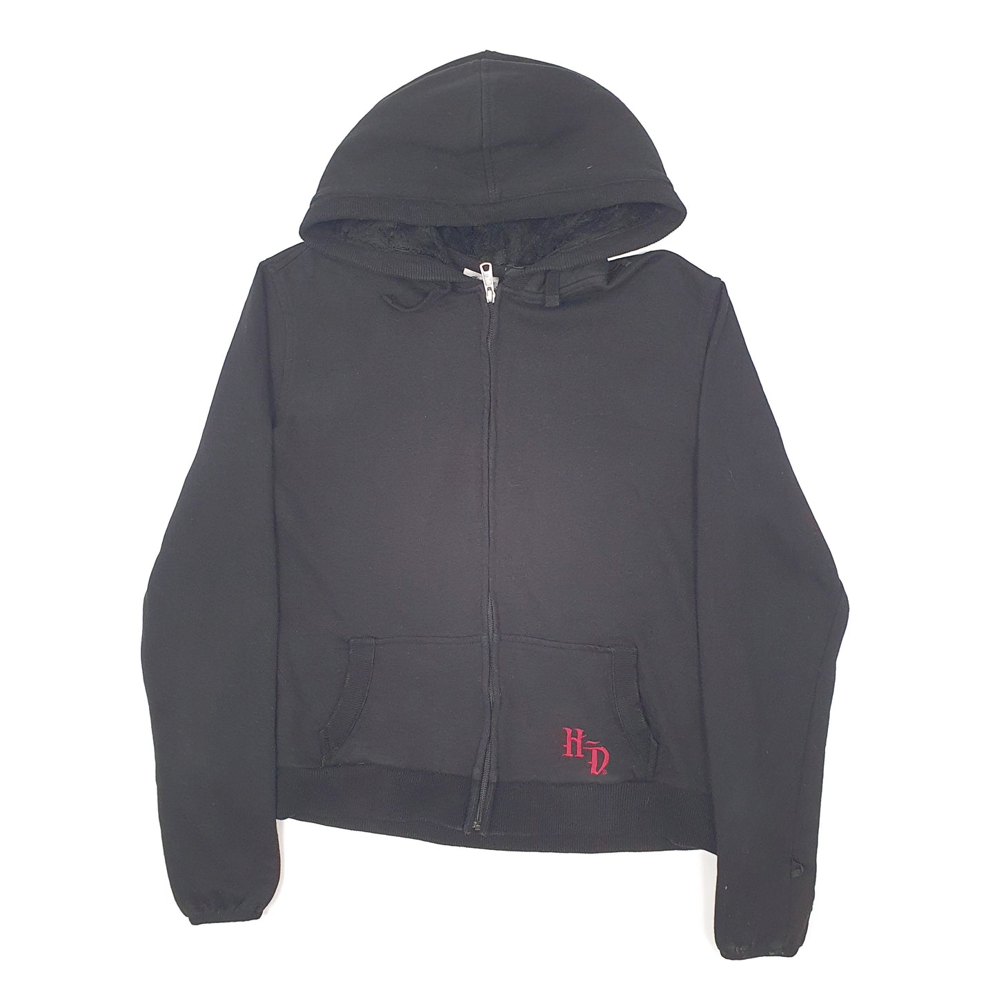 Womens Black Harley Davidson Motorcycles Full Zip Jumper