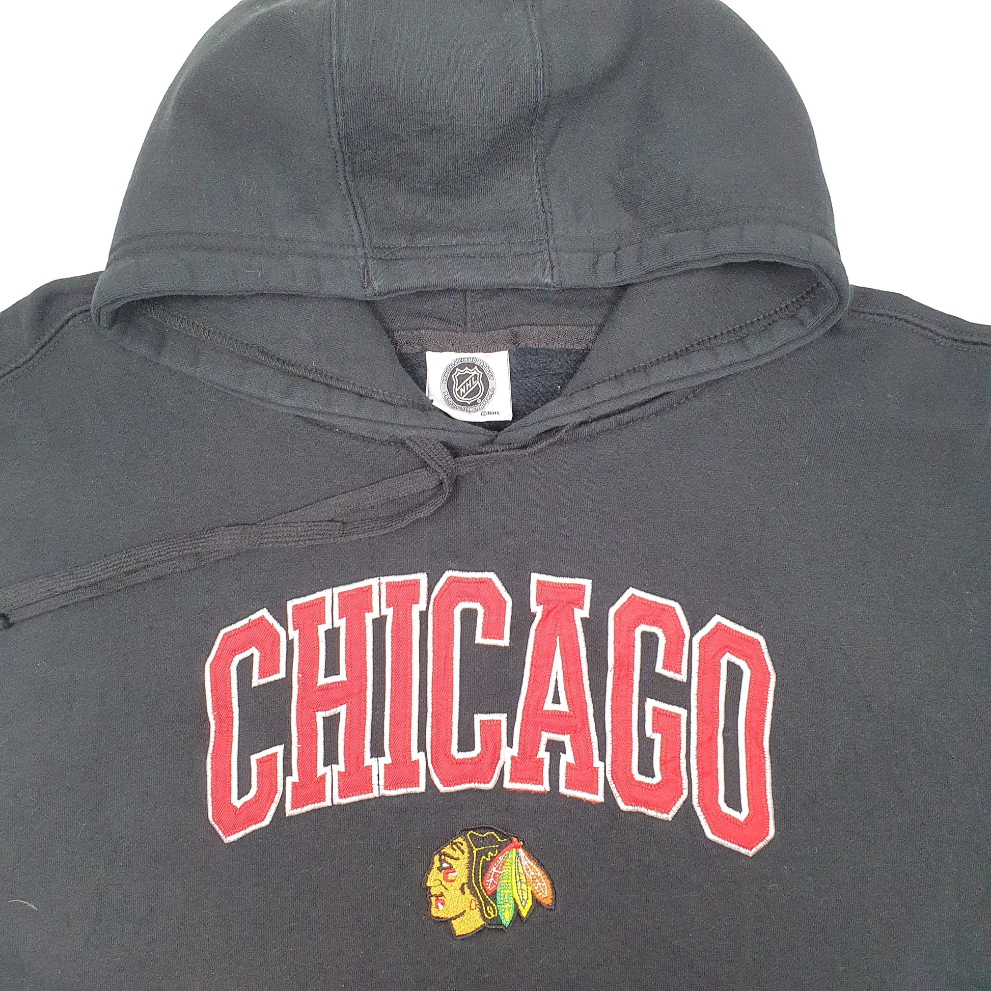 Womens Black NHL Chicago Blackhawks Hockey USA Hoodie Jumper