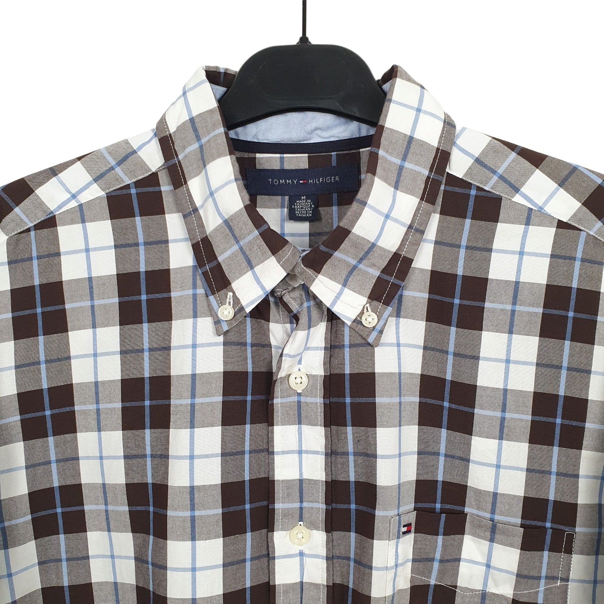 Tommy Hilfiger Long Sleeve Regular Fit Check Shirt Brown