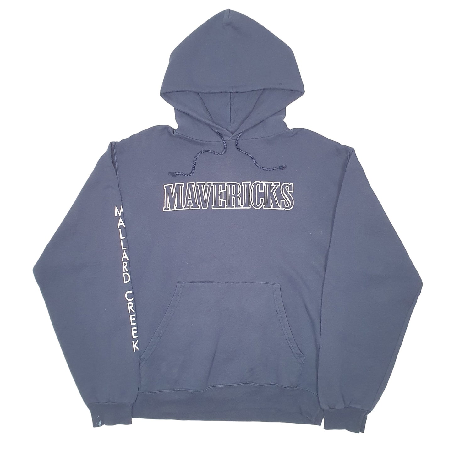 Mens Navy Champion Mallard Creek Mavericks Football Hoodie Jumper