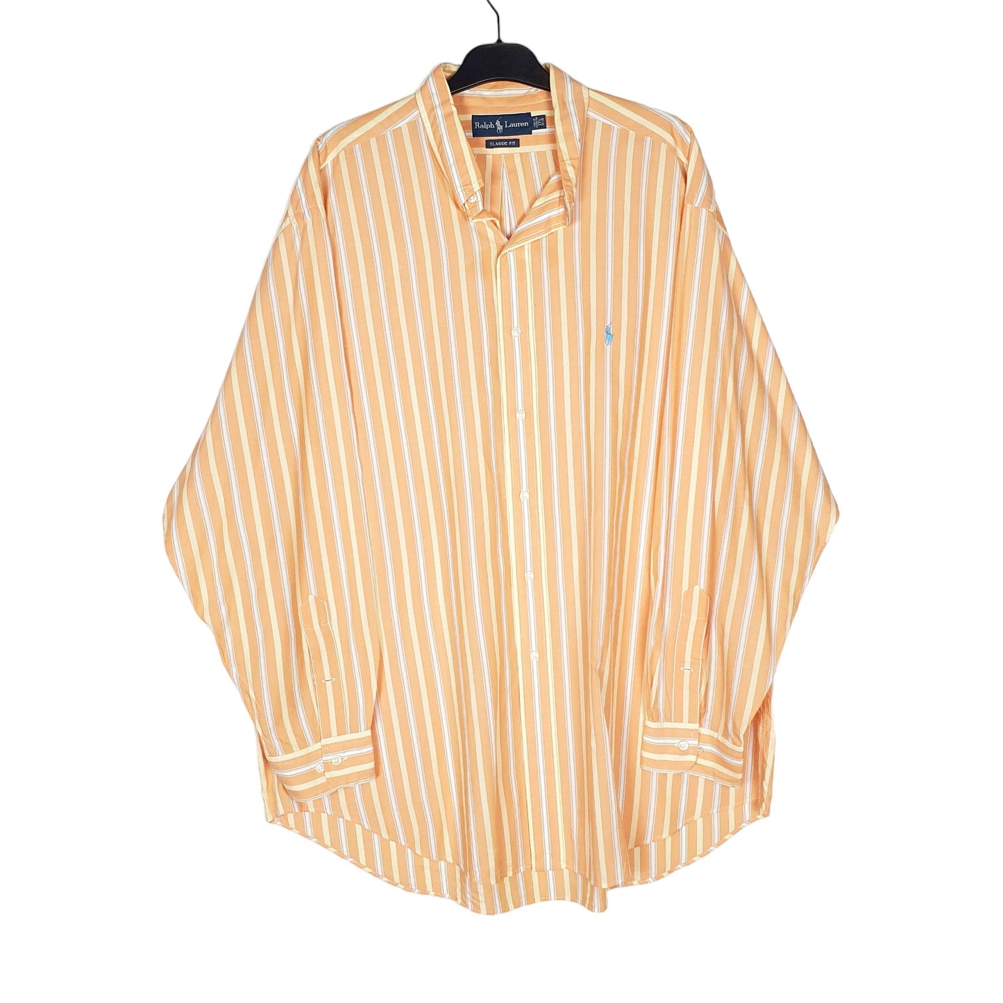 Polo Ralph Lauren Long Sleeve Classic Fit Striped Shirt Orange