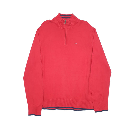 Tommy Hilfiger Quarter Zip XL Red