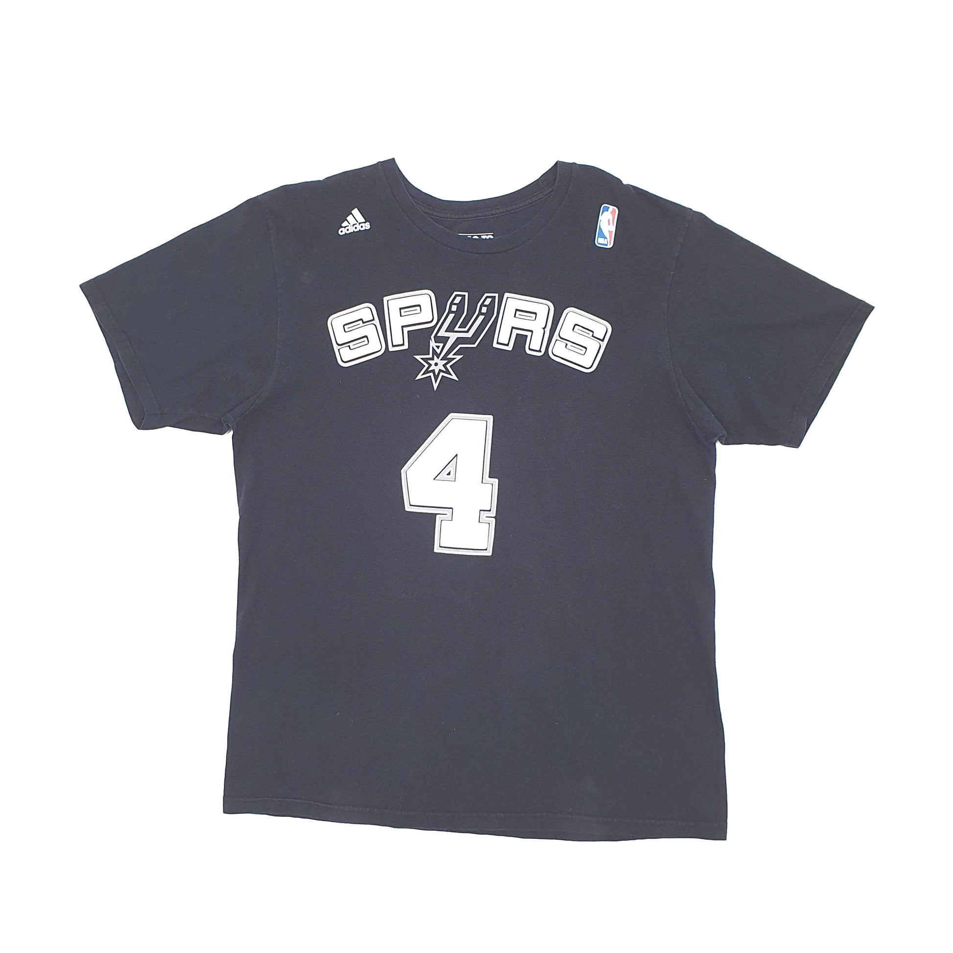 Adidas NBA Spurs Basketball Short Sleeve T Shirt Black