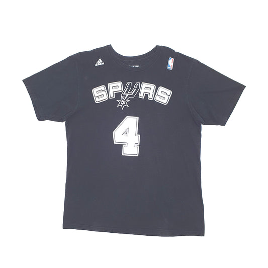 Adidas NBA Spurs Basketball Short Sleeve T Shirt Black