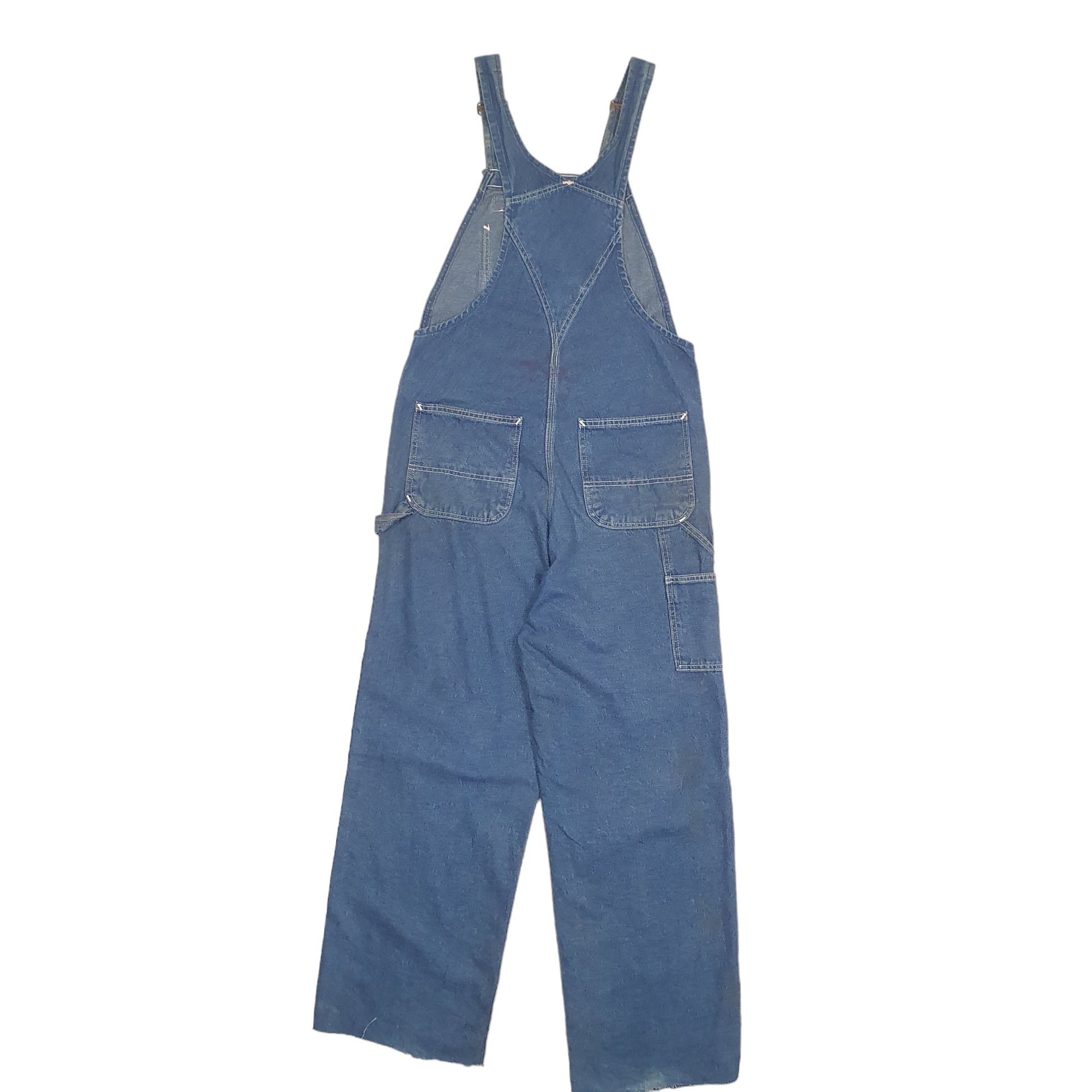 Mens Blue Carhartt Denim Jeans Dungaree Trousers