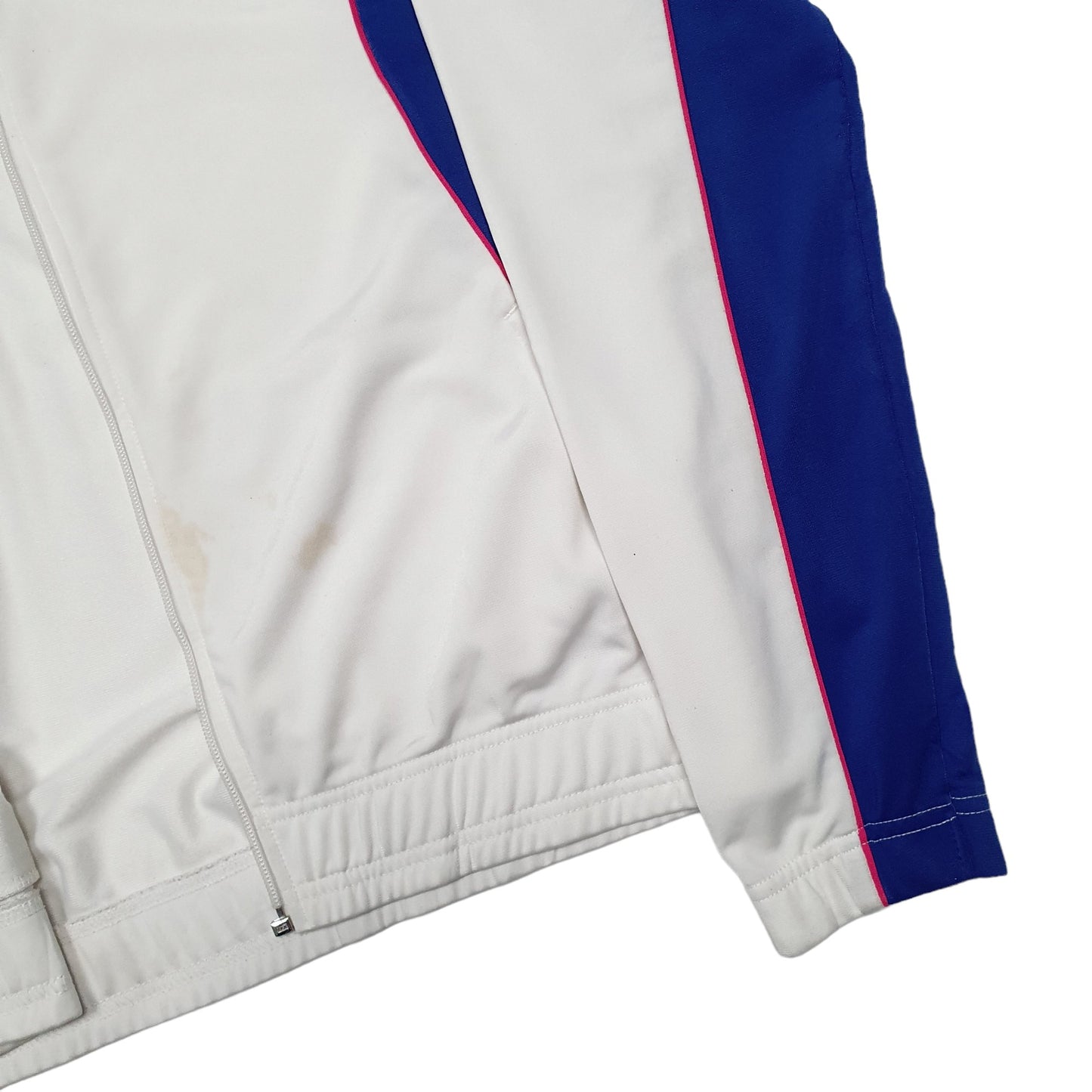 Womens White Puma  Full Zip Jumper