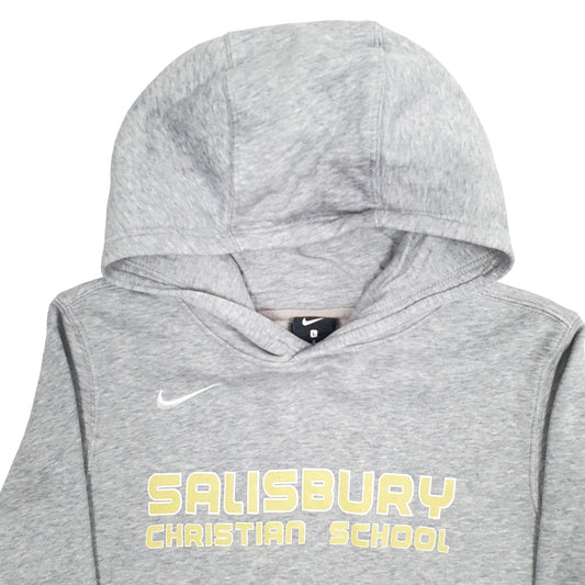 Womens Grey Nike Salisbury Spellout Christian School Hoodie Jumper