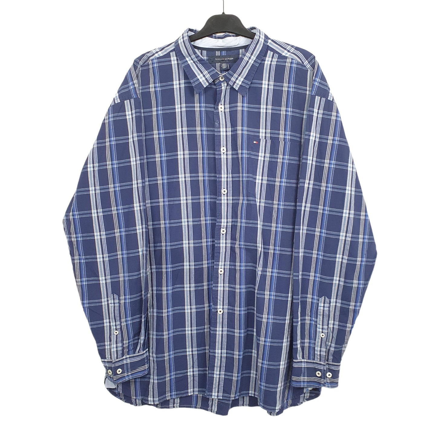 Tommy Hilfiger Long Sleeve Regular Fit Check Shirt Blue