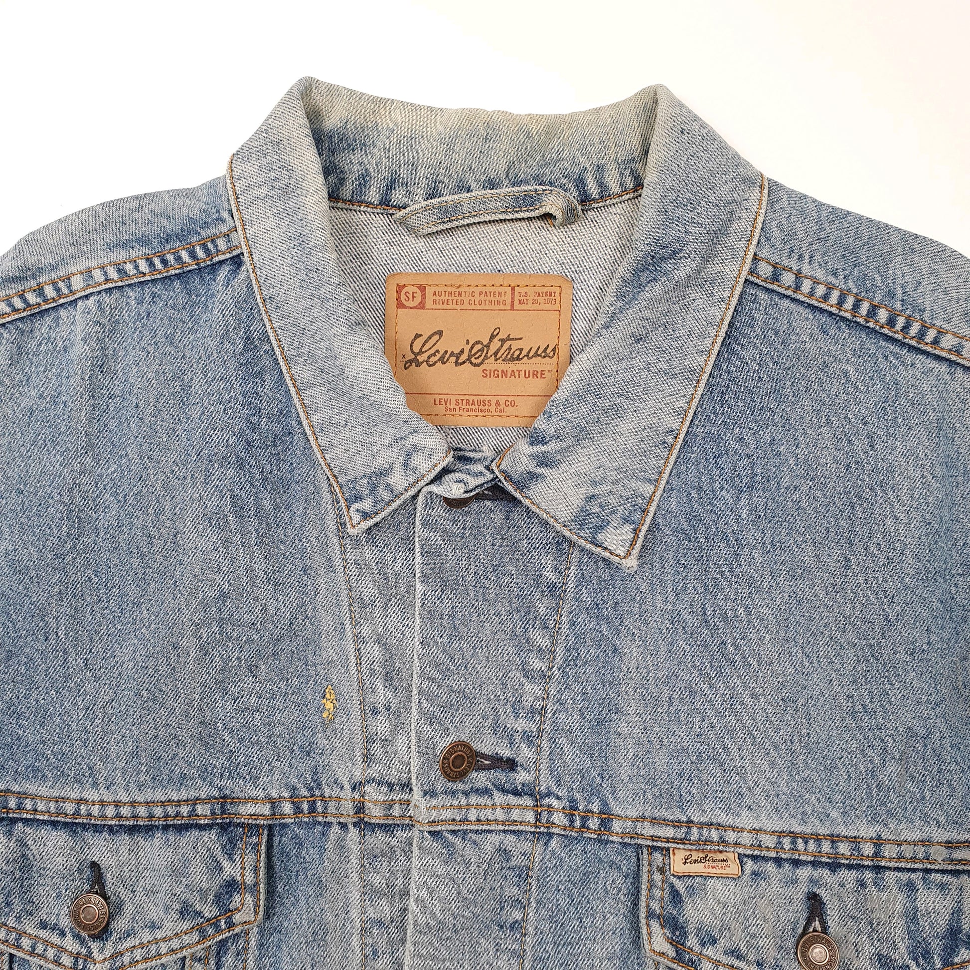 Mens Blue Levis Signature Denim Jacket Coat