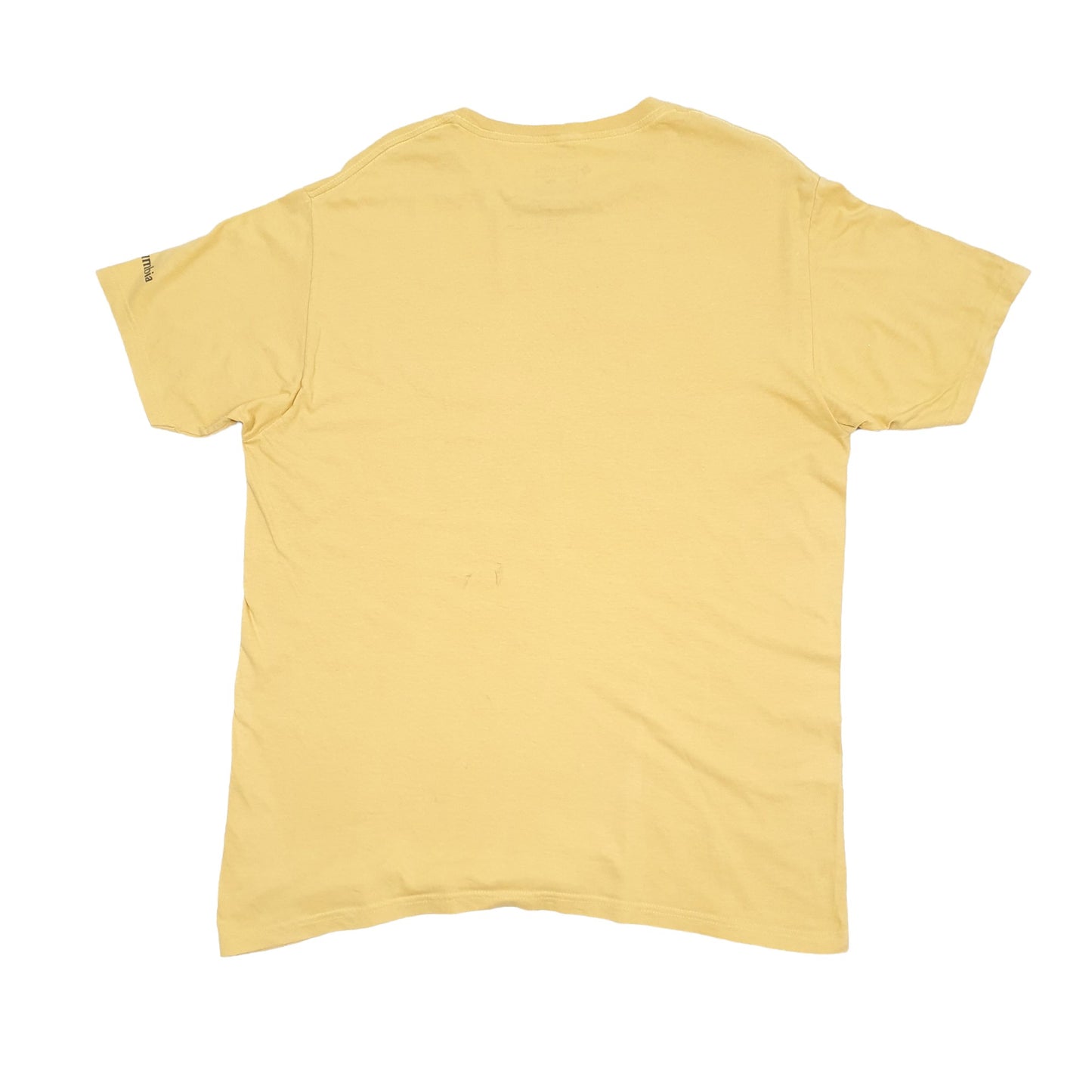 Mens Yellow Columbia Sportswear  Short Sleeve T Shirt