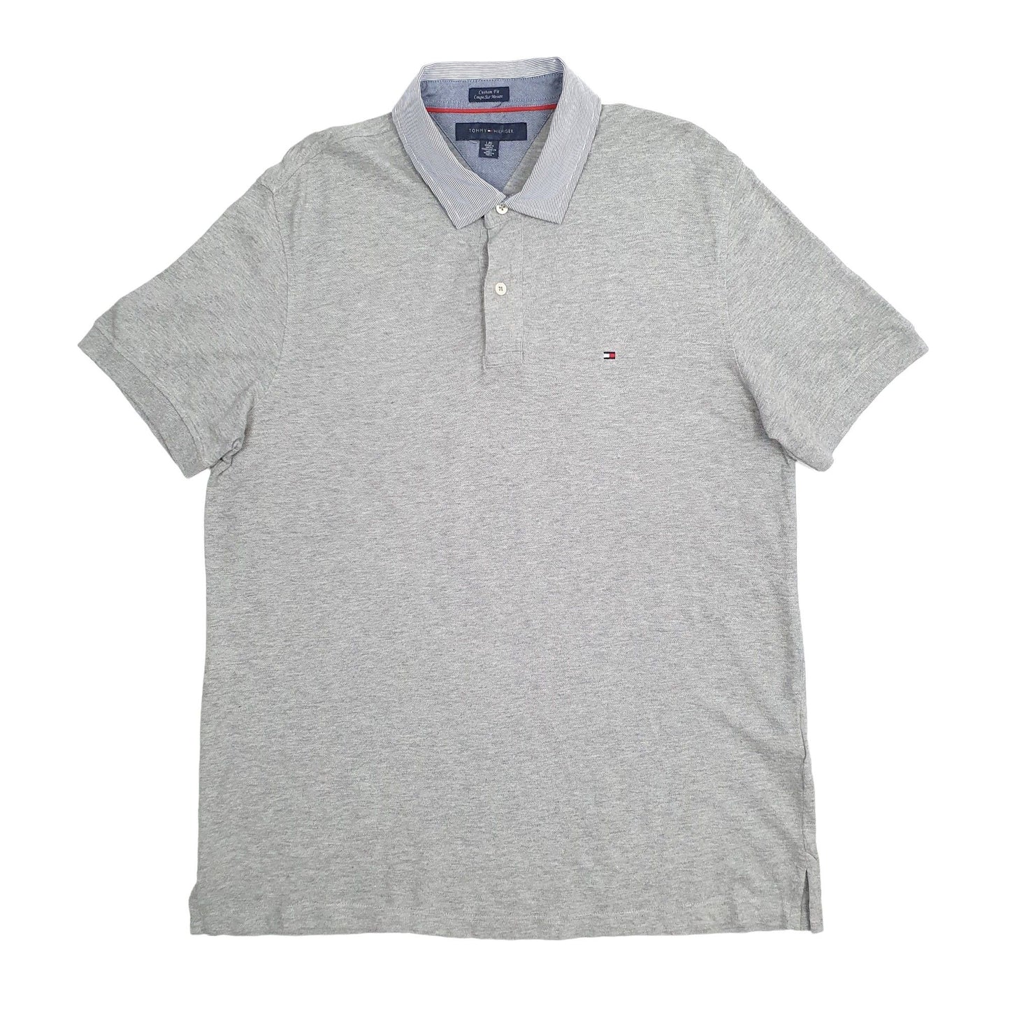 Mens Grey Tommy Hilfiger  Short Sleeve Polo Shirt