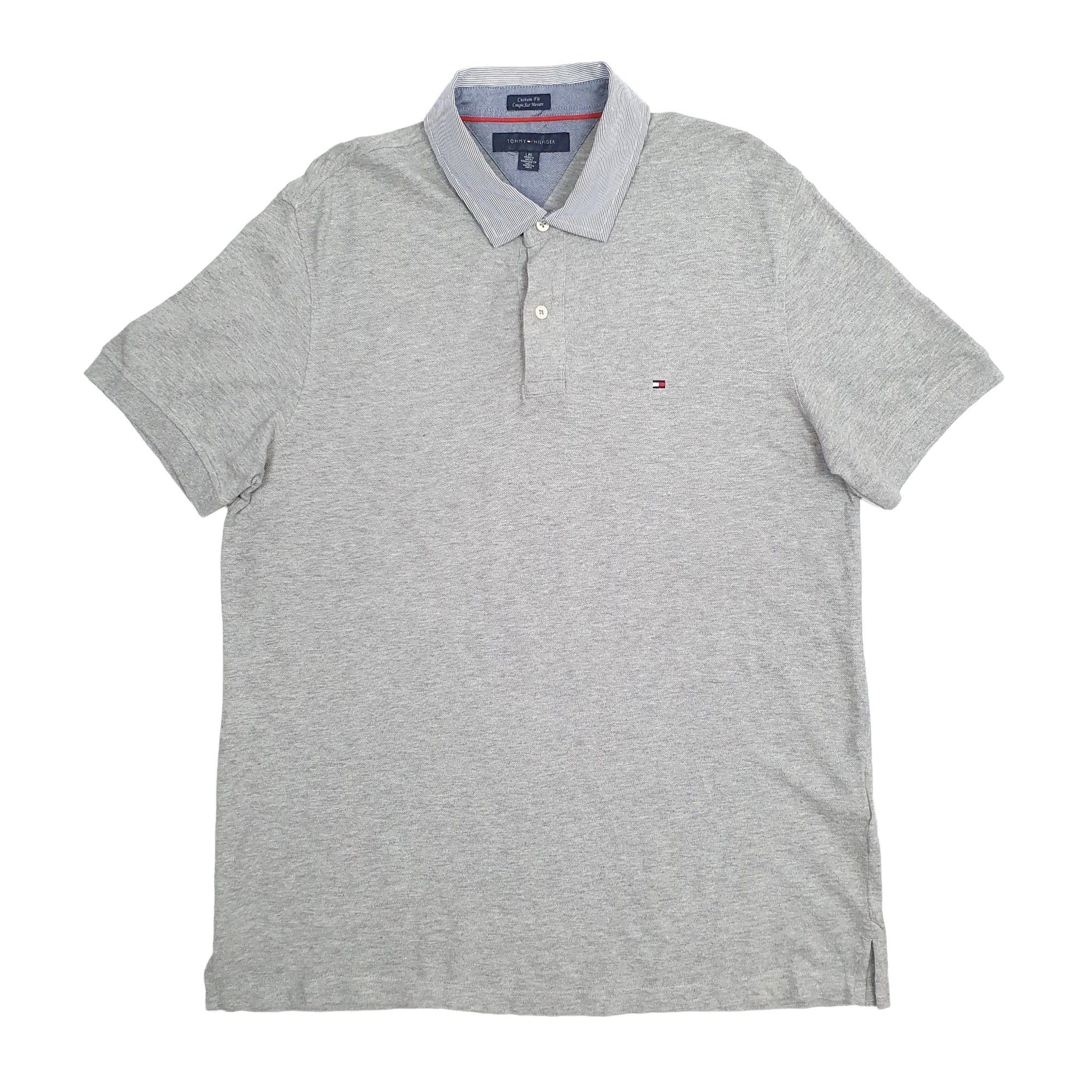 Mens Grey Tommy Hilfiger  Short Sleeve Polo Shirt