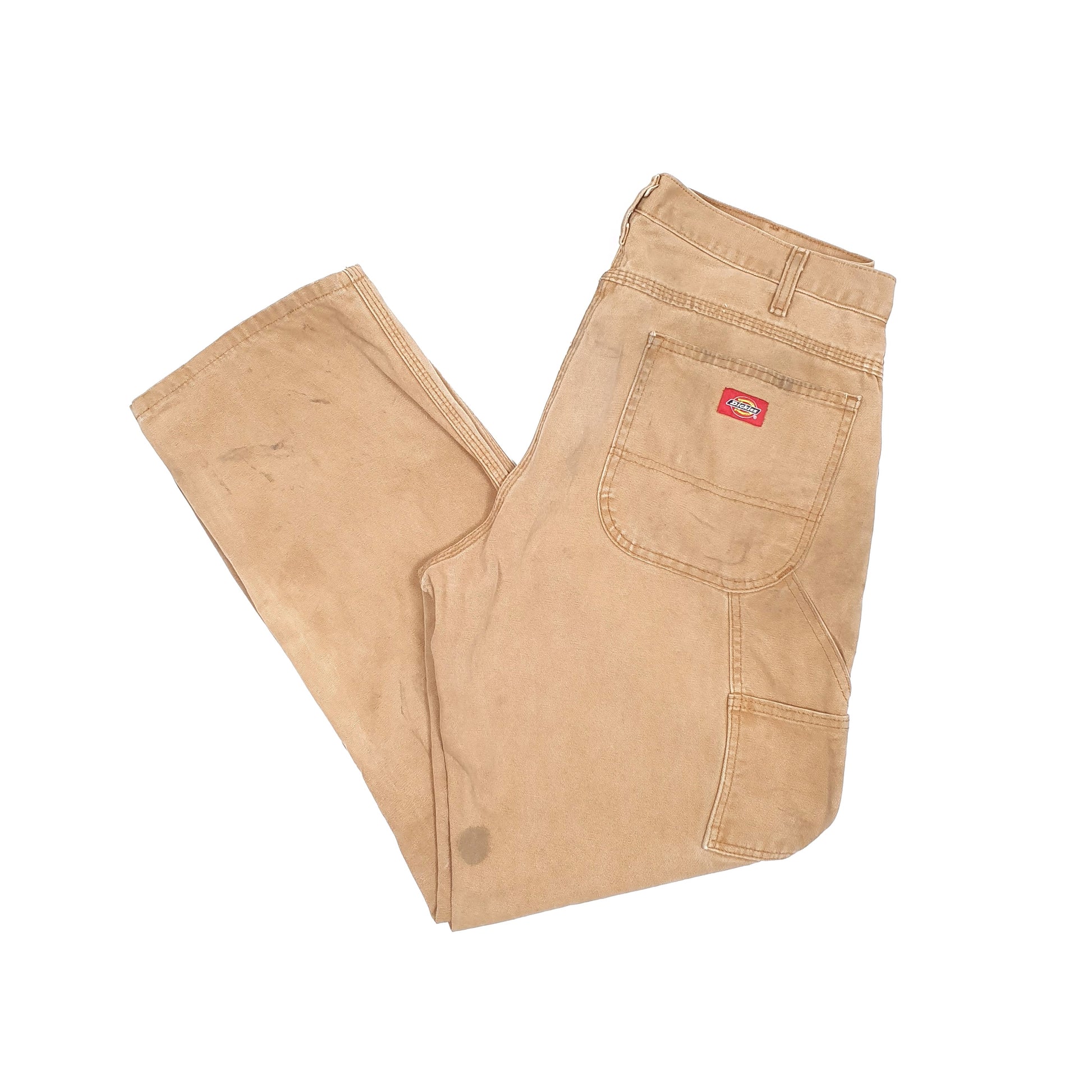 Mens Dickies Brown Carpenter Trousers W34 L31 Brown