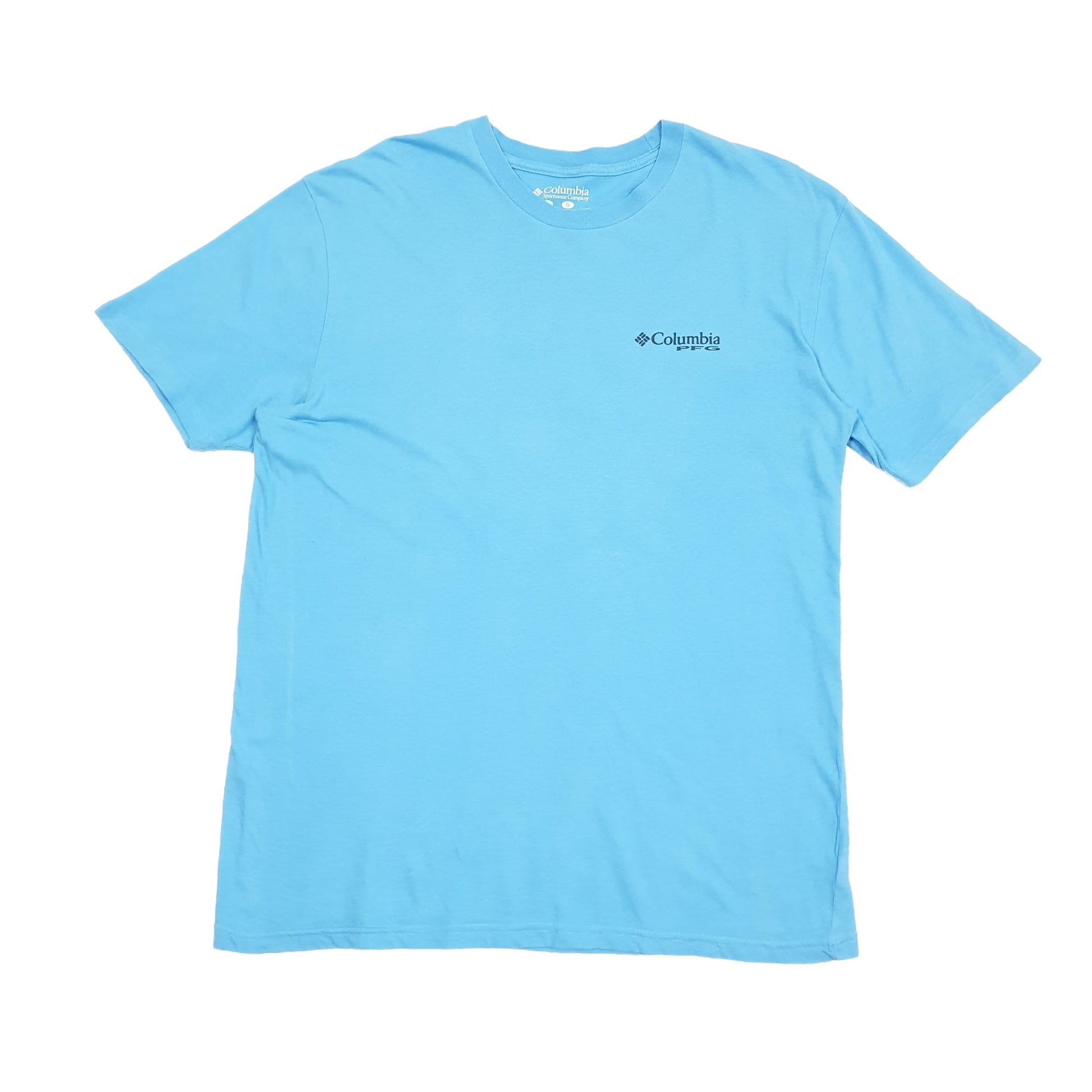 Mens Blue Columbia Sportswear PFG Performance Fishing Gear Short Sleeve T Shirt