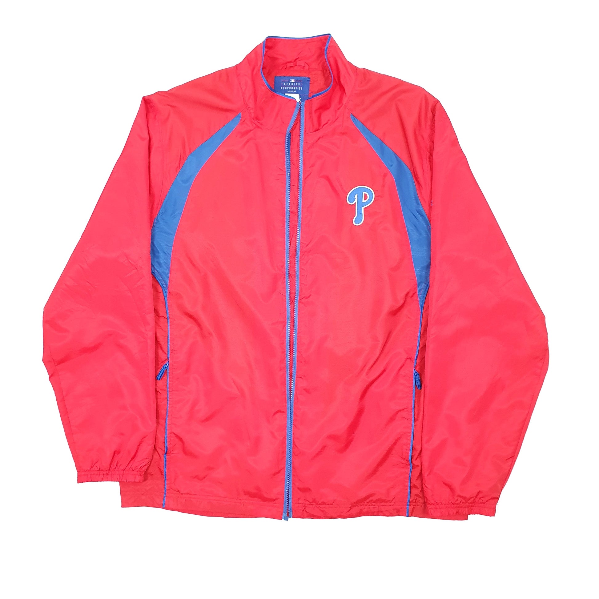 Mens Red Reebok MLB Baseball Philadelphia Phillies USA Windbreaker Coat