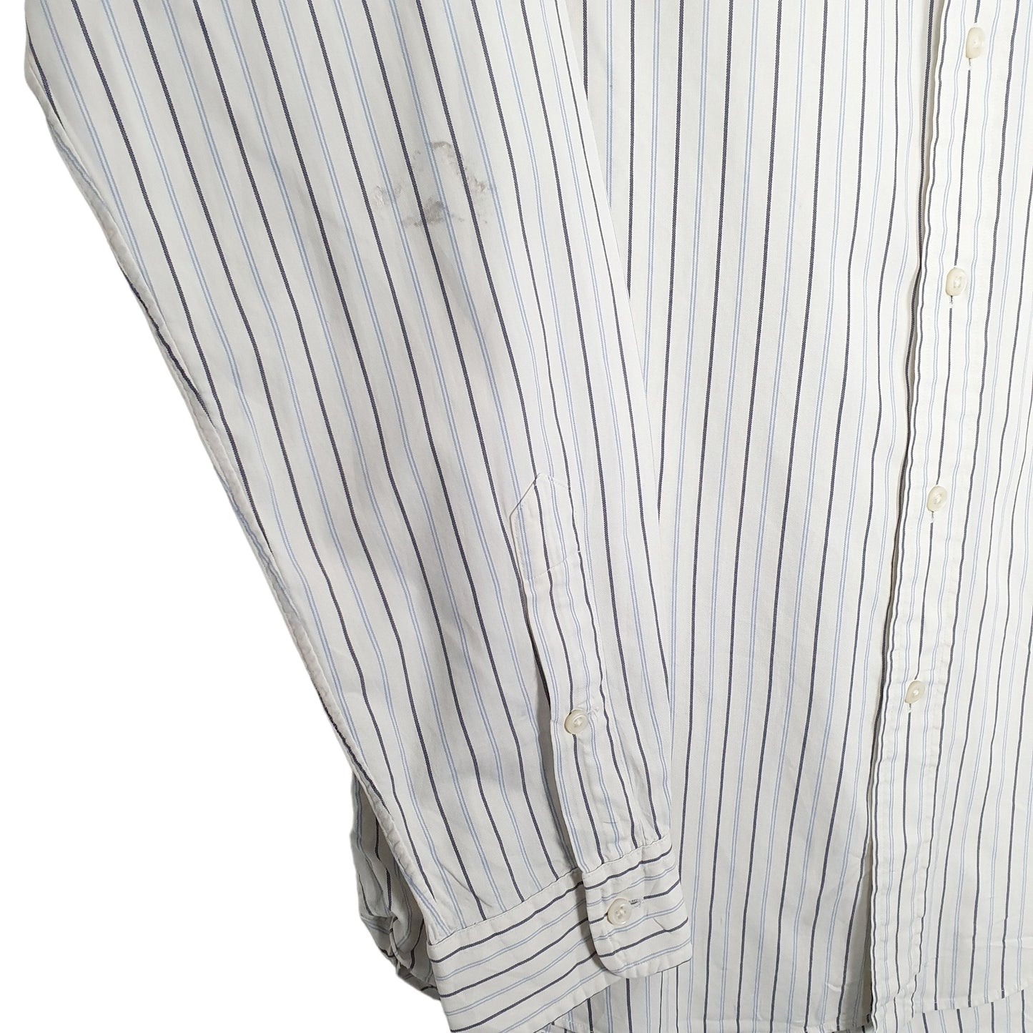 Ralph Lauren Long Sleeve Custom Fit Striped Shirt White