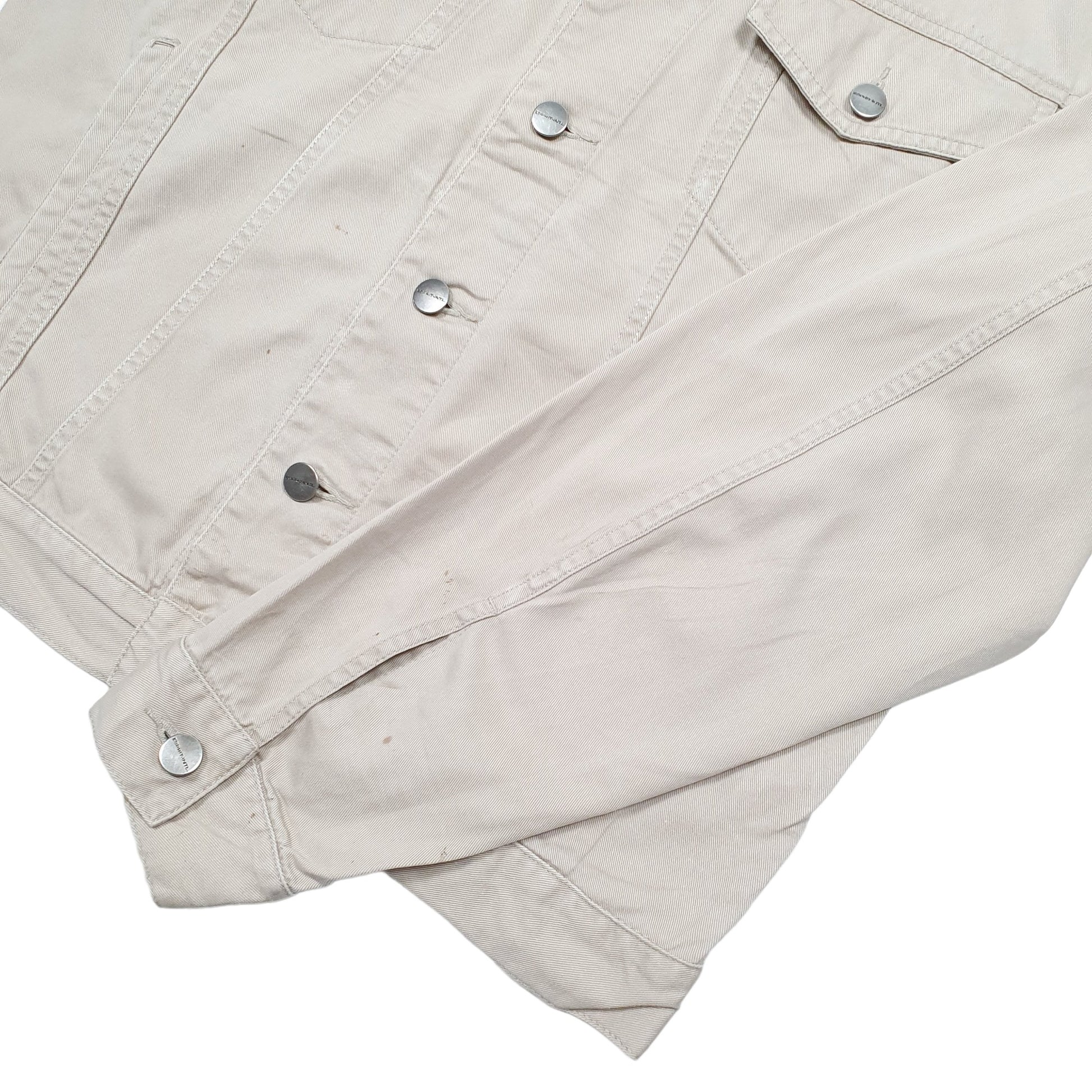 Mens Beige Esprit De Corp Trucker Denim Jacket Coat
