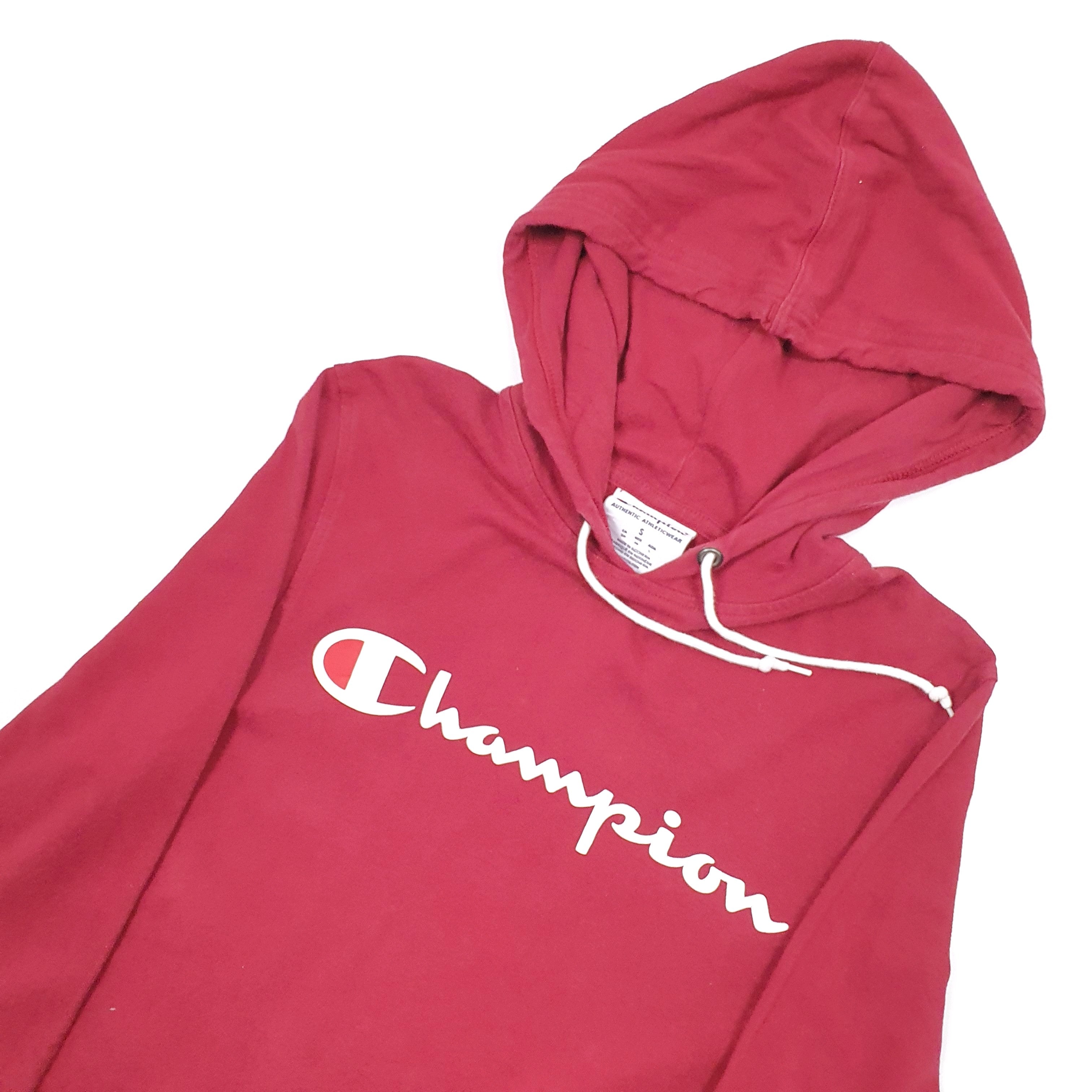 Champion hoodie best sale red mens