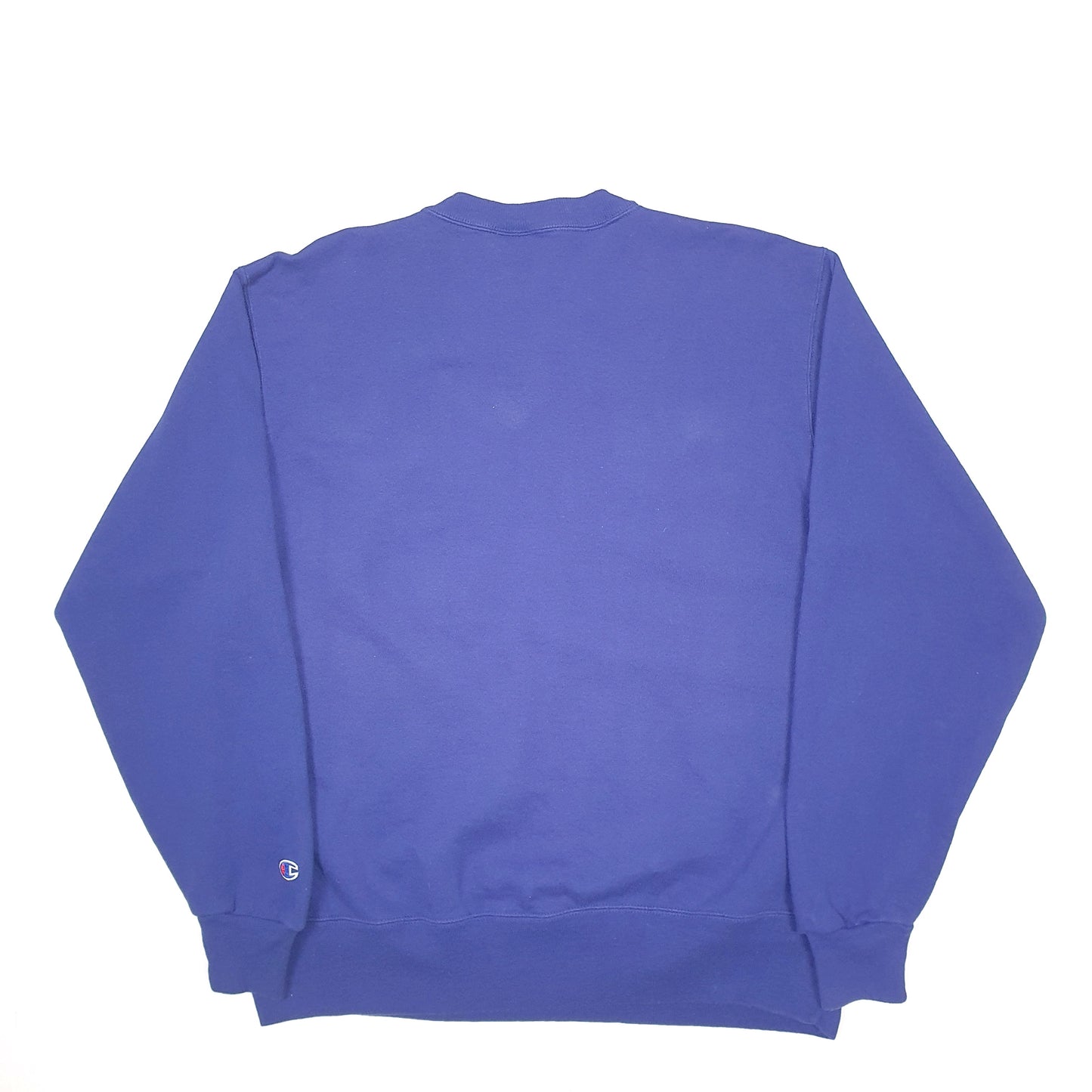 Mens Blue Champion Spellout Crewneck Jumper