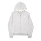Womens Grey Puma Sherpa Retro Pile Full Zip Jumper
