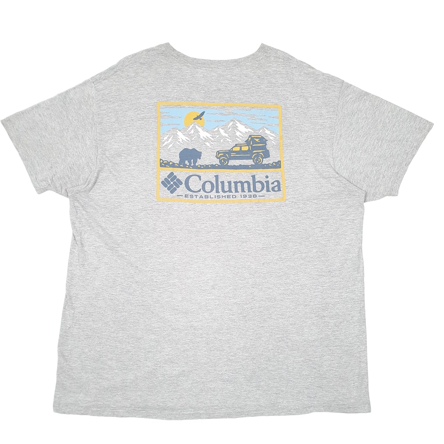 Mens Grey Columbia Sportswear  Short Sleeve T Shirt