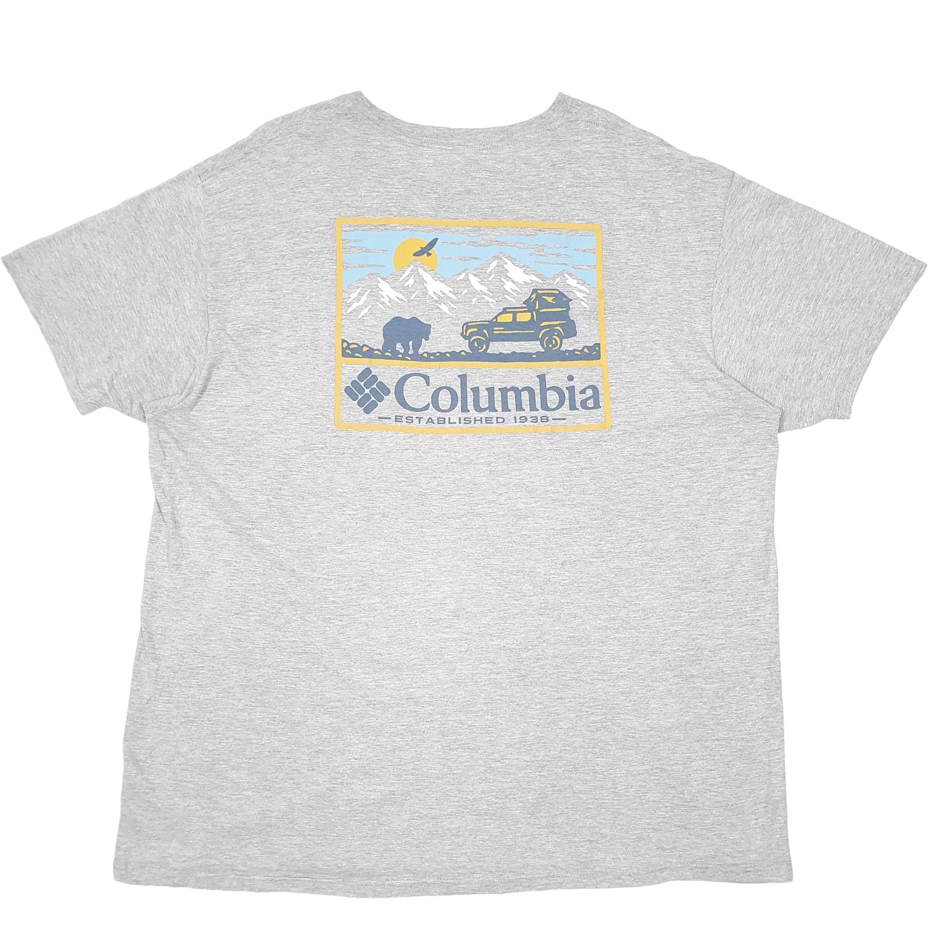 Mens Grey Columbia Sportswear  Short Sleeve T Shirt
