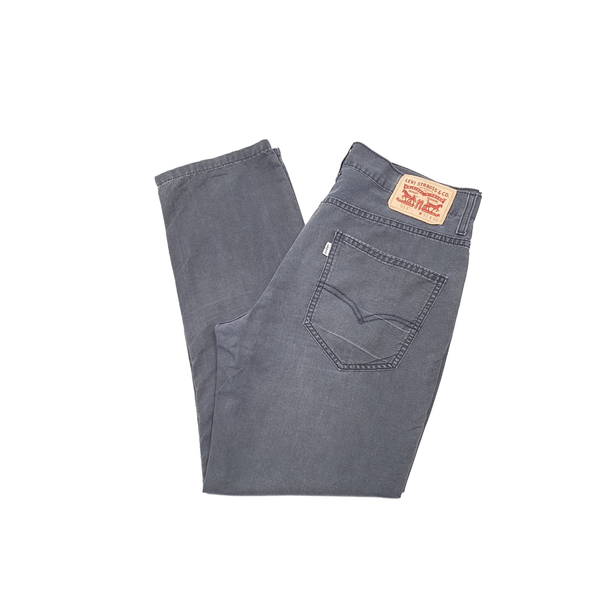 Mens Levis Trousers Light Weight Grey Chino Trousers W32 L27 Grey