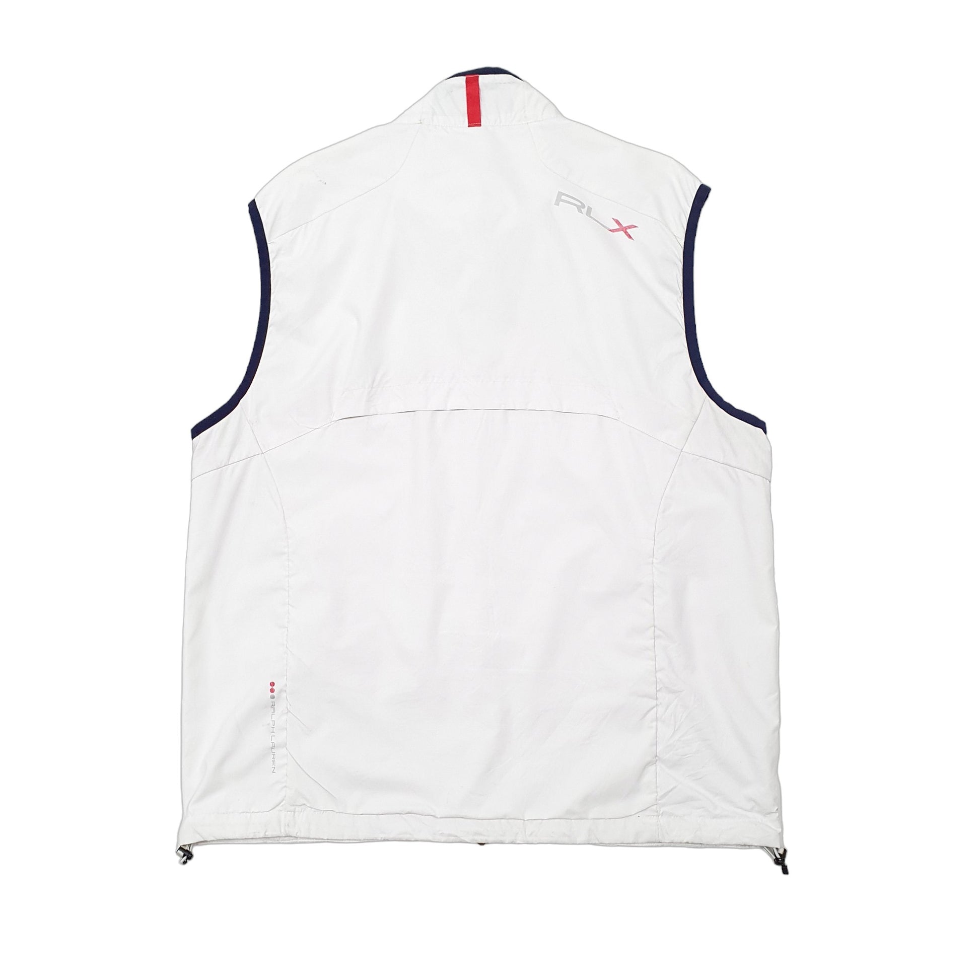 Mens White Ralph Lauren RLX Gilet Jumper
