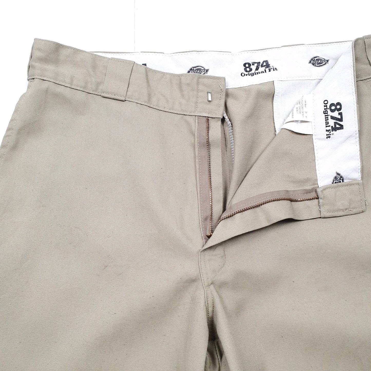 Mens Dickies 874 Original Fit Beige Chino Trousers W34 L30 Beige