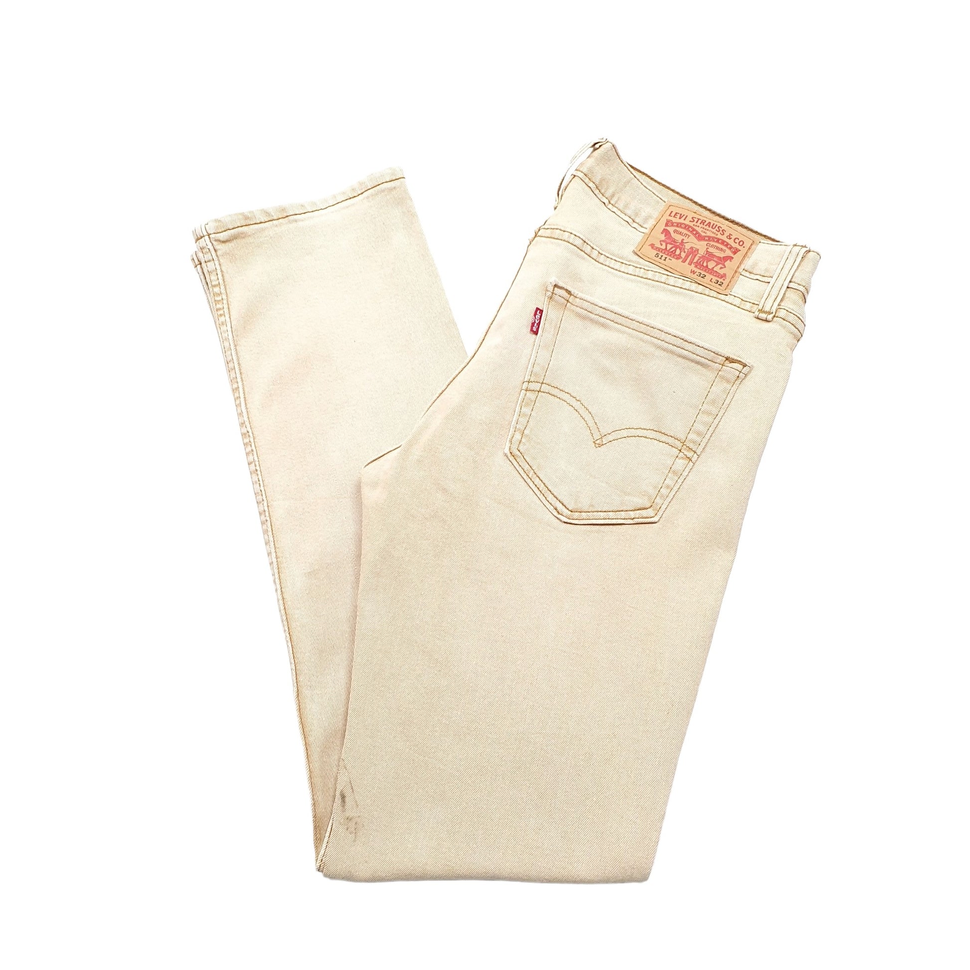 Levis 511 Slim Fit Jeans W32 L32 Beige