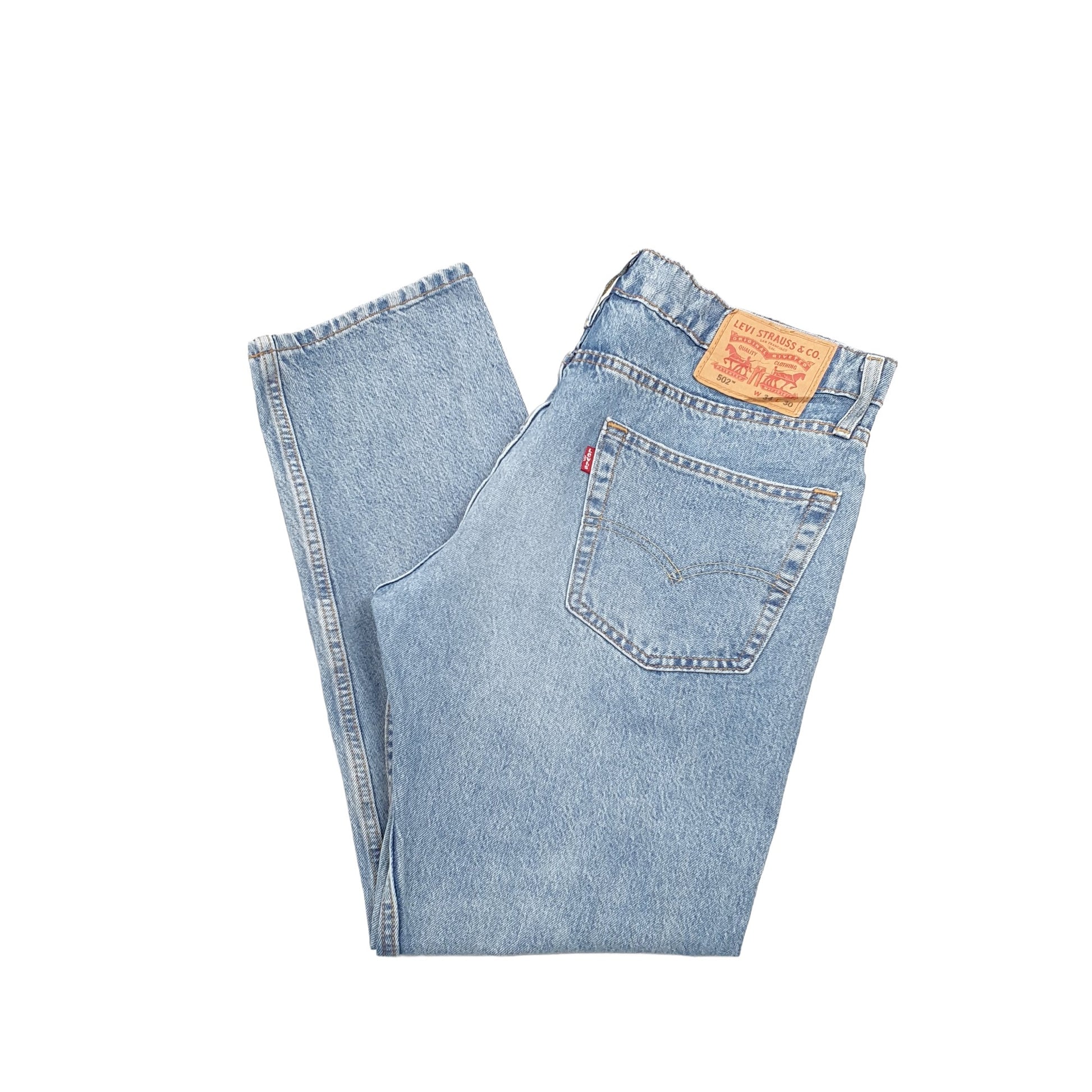 Levis 502 Regular Fit Tapered Jeans W34 L28 Blue
