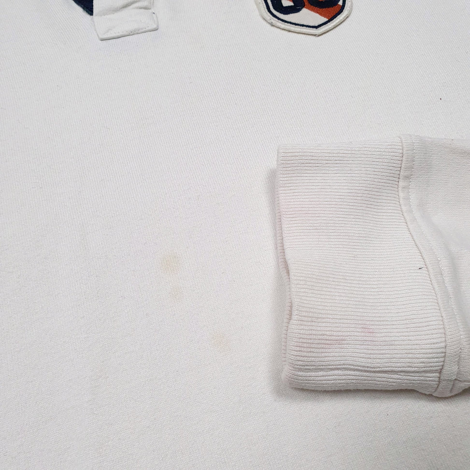 Mens White Tommy Hilfiger Rugby Long Sleeve Shirt