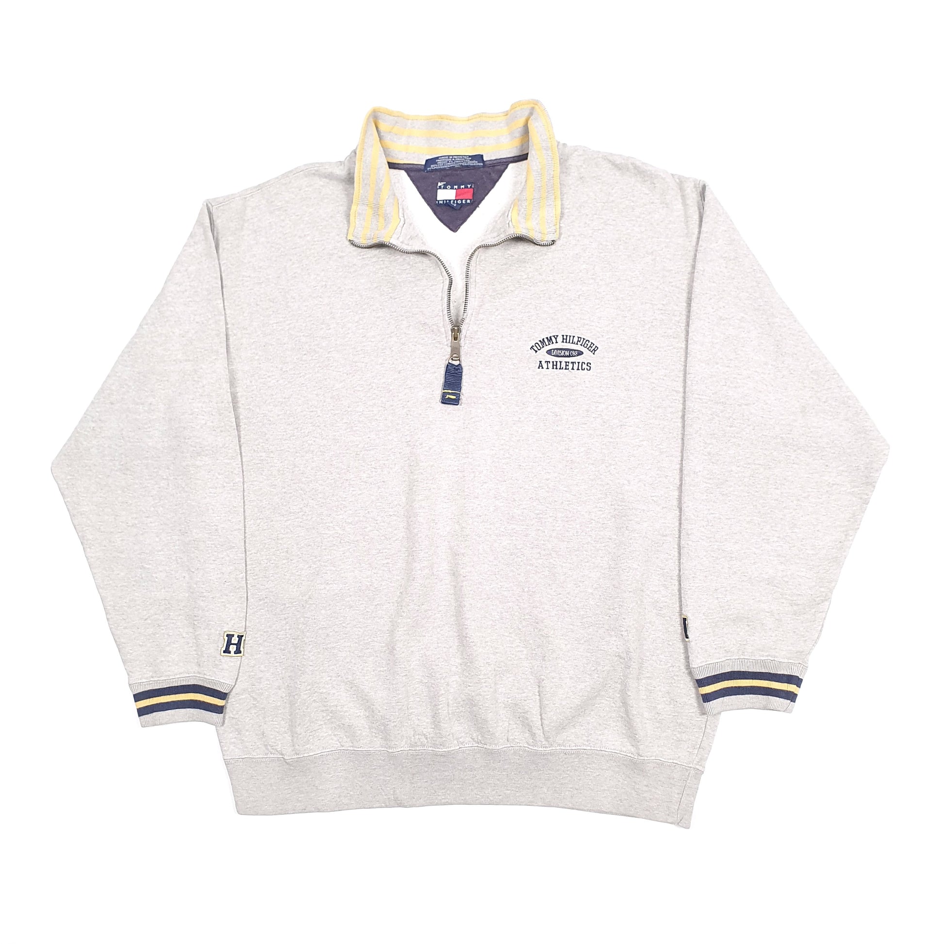 Tommy Hilfiger Athletics Spellout Quarter Zip L Grey