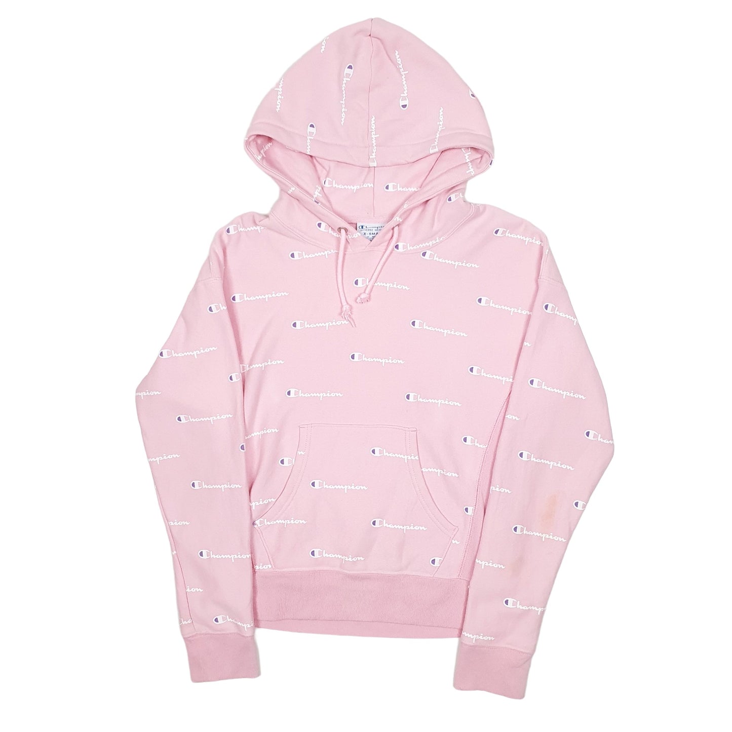 Mens Pink Champion Reverse Weave Hoodie Jumper