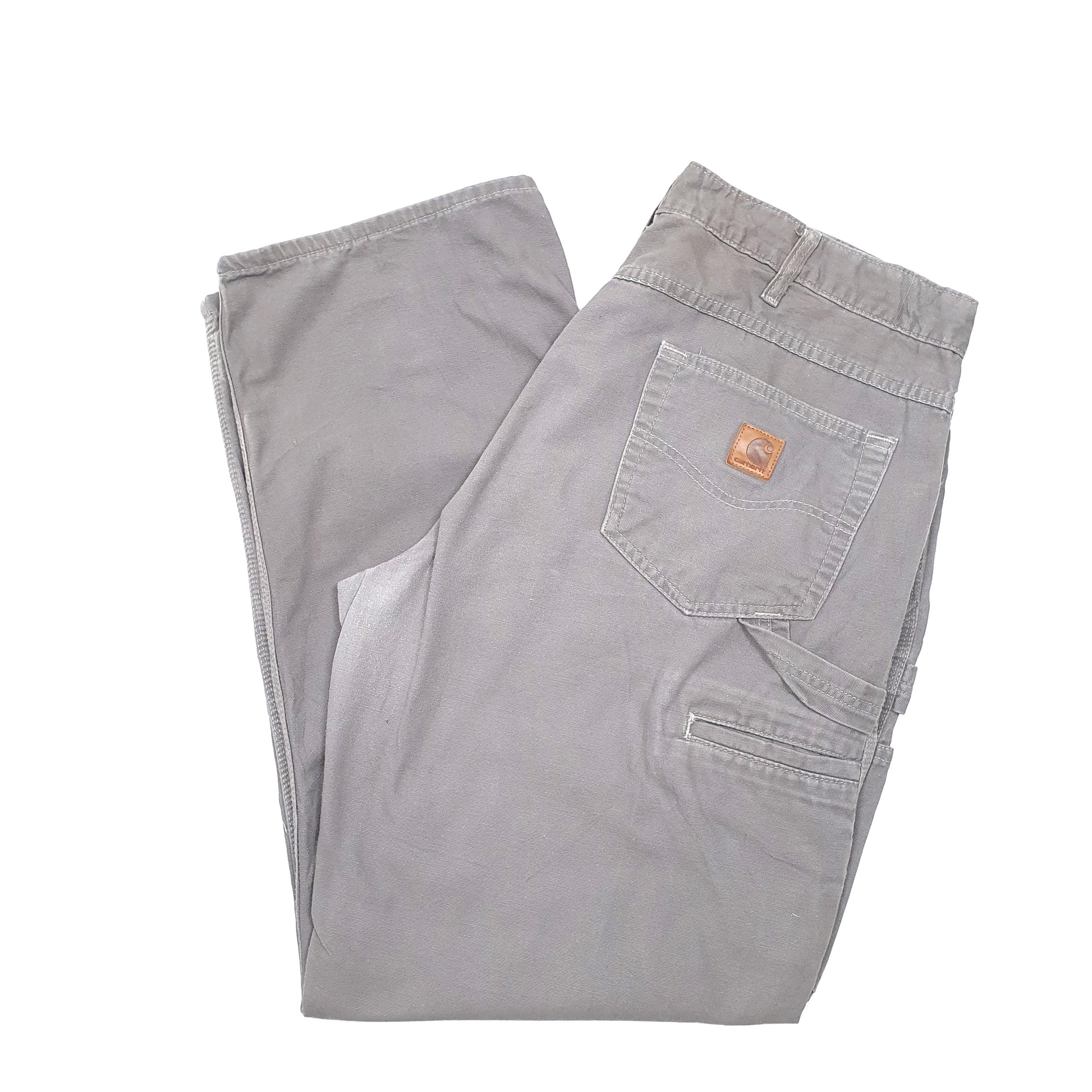 Mens Grey Carhartt Work Wear Carpenter Trousers