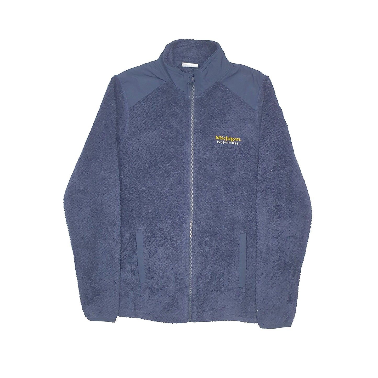 Champion Michigan Wolverines Full Zip Fleece M Navy