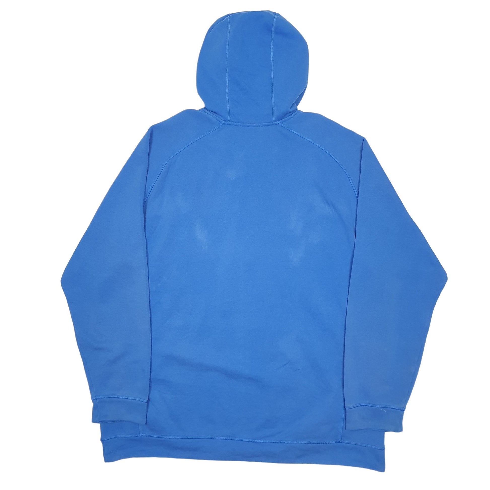 Mens Blue Adidas Spellout Hoodie Jumper