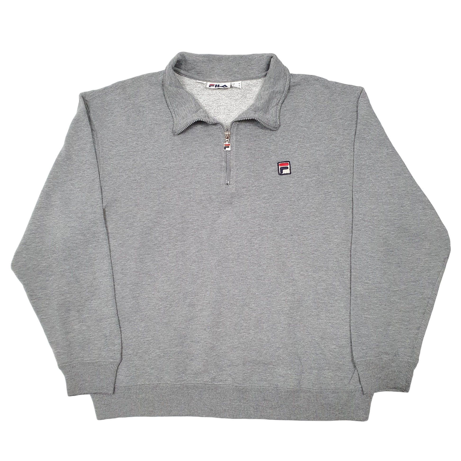 Mens Grey Fila  Quarter Zip Jumper