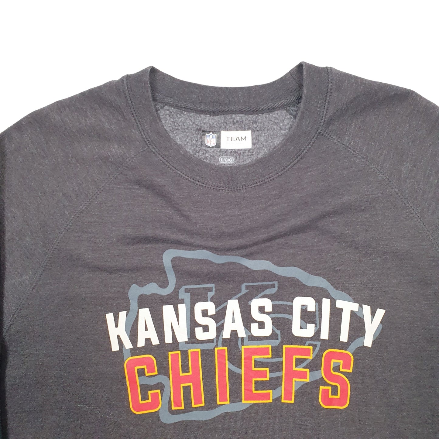 Mens Grey NFL Kansas City Chiefs Football Crewneck Jumper