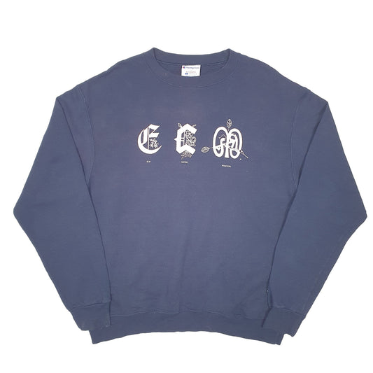 Mens Navy Champion Elm Coffee Roasters Crewneck Jumper