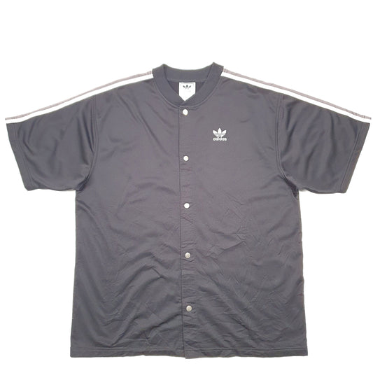 Mens Black Adidas Active Basketball Workout Popper Short Sleeve T Shirt