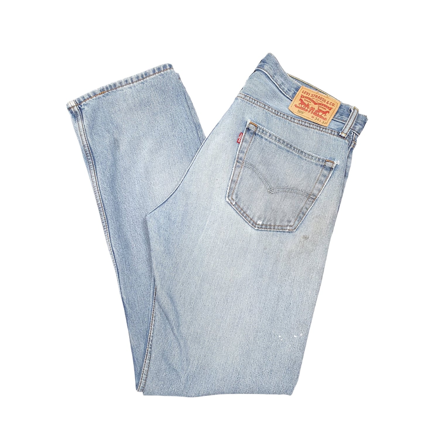 Mens Blue Levis  505 JeansW34 L34