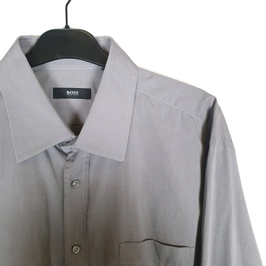Hugo Boss Long Sleeve Regular Fit Shirt Grey