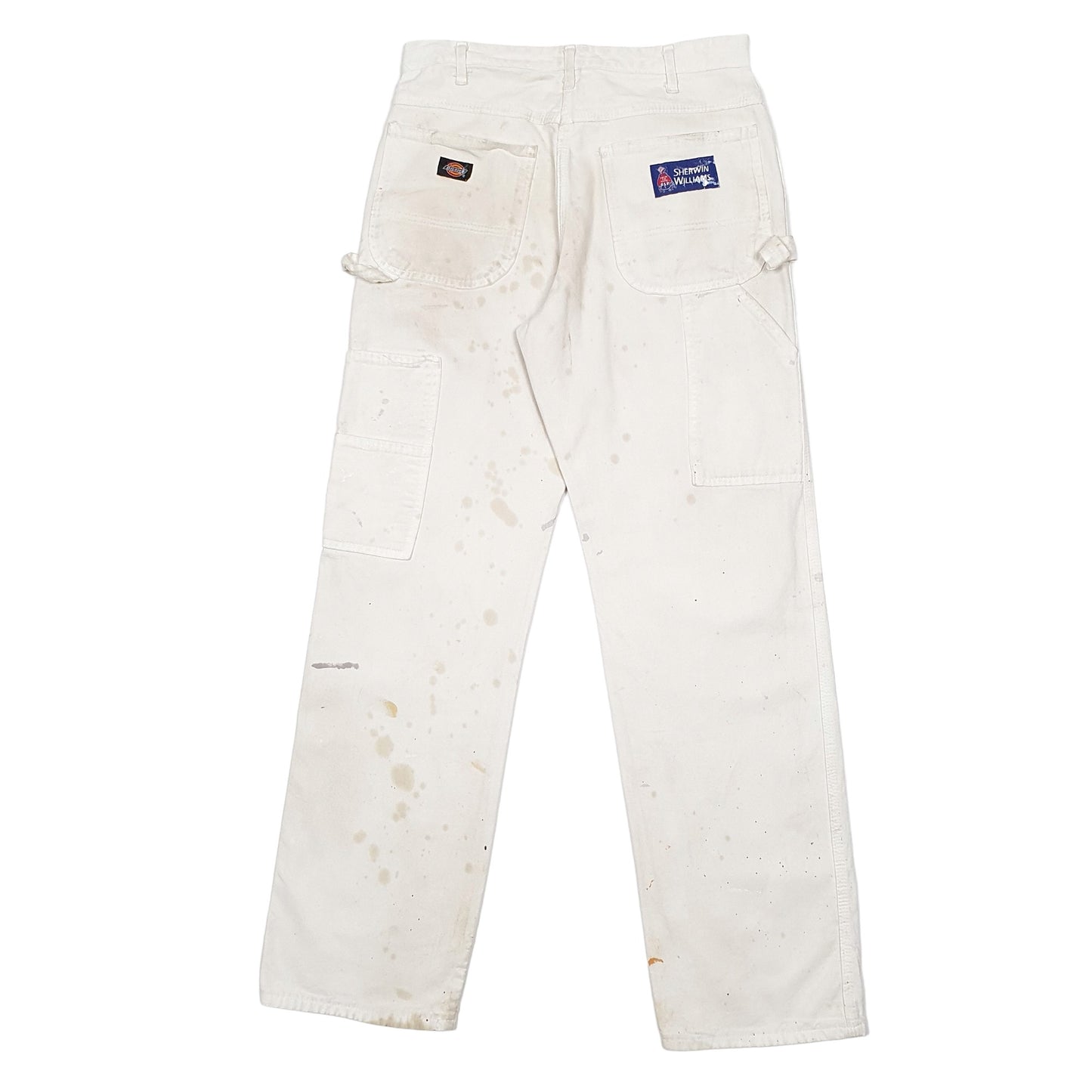 Mens White Dickies  Carpenter Trousers