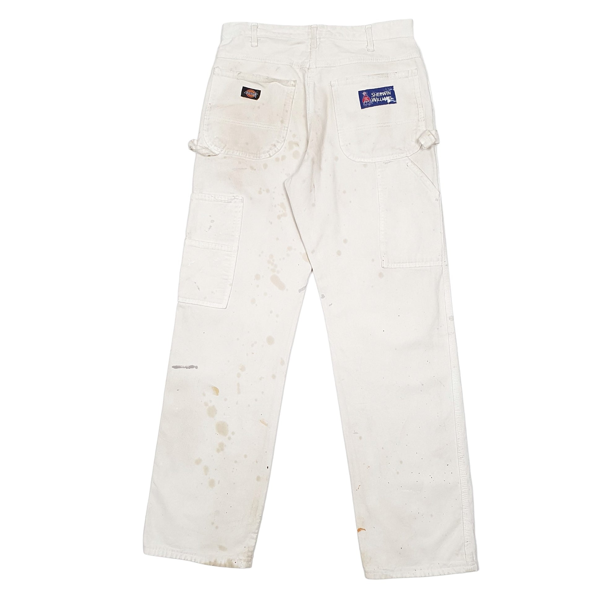 Mens White Dickies  Carpenter Trousers