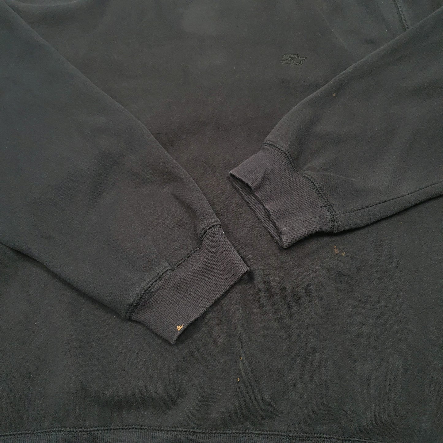 Mens Black Starter  Crewneck Jumper